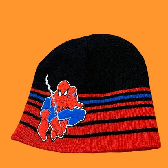 Reversible Little Kids Spider Man Winter Beanie (OS) - Picture 2 of 8
